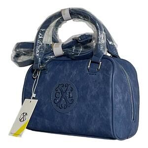 CXL by Christian Lacroix Jasper PU Denim Satchel (Light Denim, NWT)